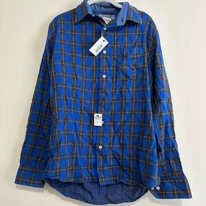 NWT Blue Benson Button Down Shirt Size Large
